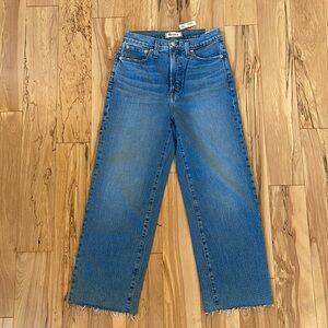 MADEWELL The Perfect Vintage Wide-Leg Crop Jean in Catlin Wash, Size 28, NWT